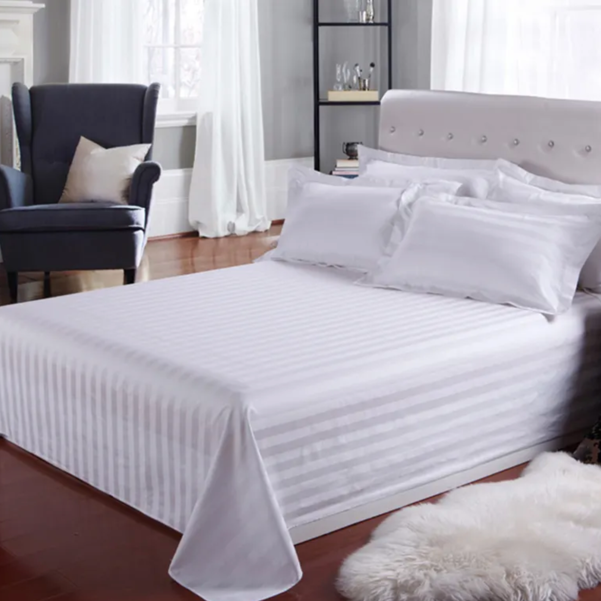 Drap plat pour lit 140-160-180x200 cm